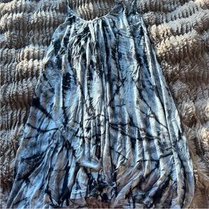 B Jewel Gray and Black Tie-Dye Dress
